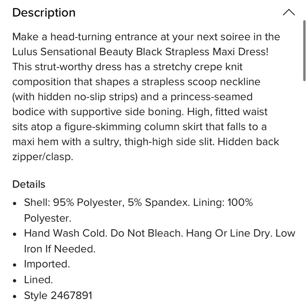 Lulus Sensational Beauty Black Strapless Maxi Dress - Picture 6 of 8